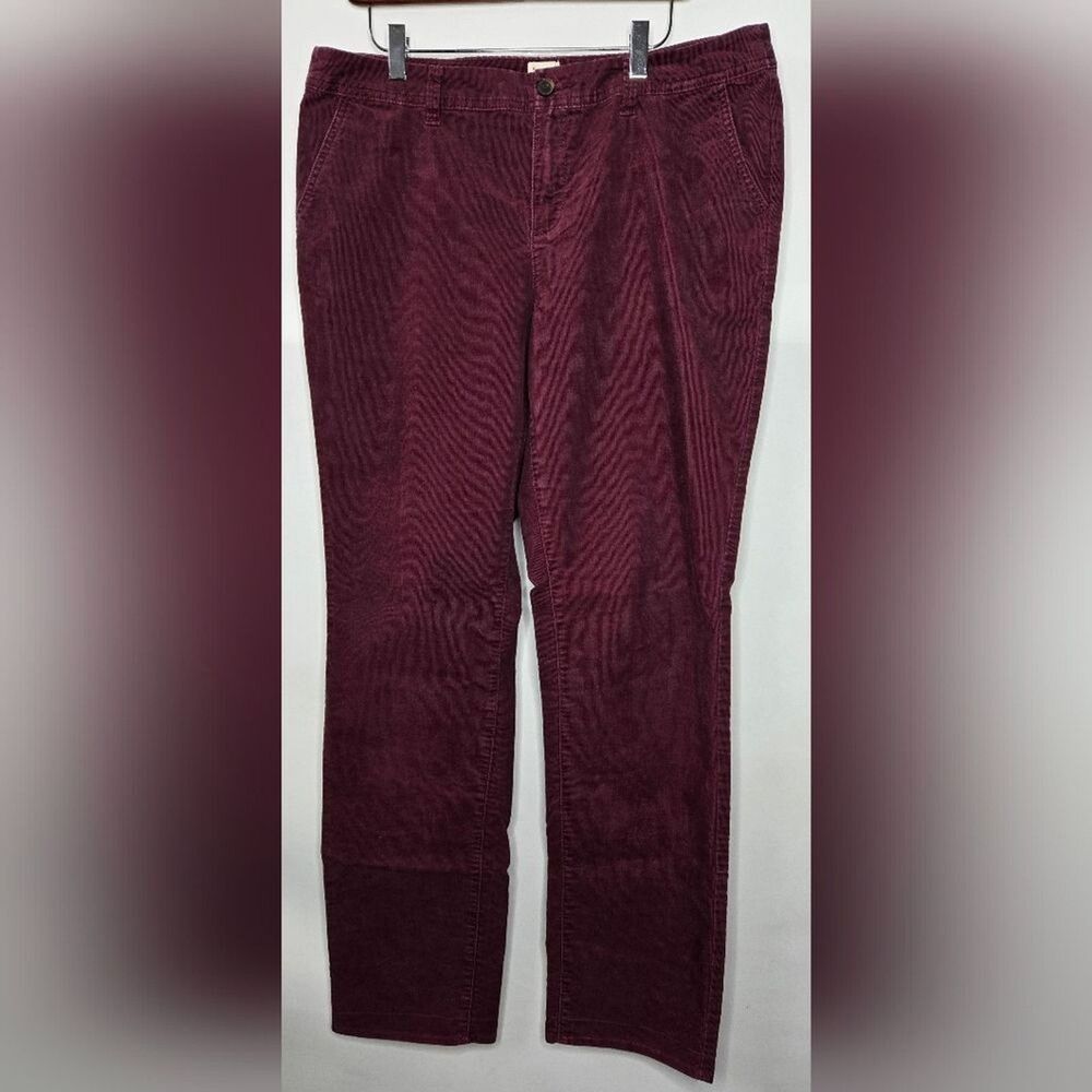 Women's Burgundy A New Day Babycord Stretch Corduroy Pants Women's Sz 14 Maroon